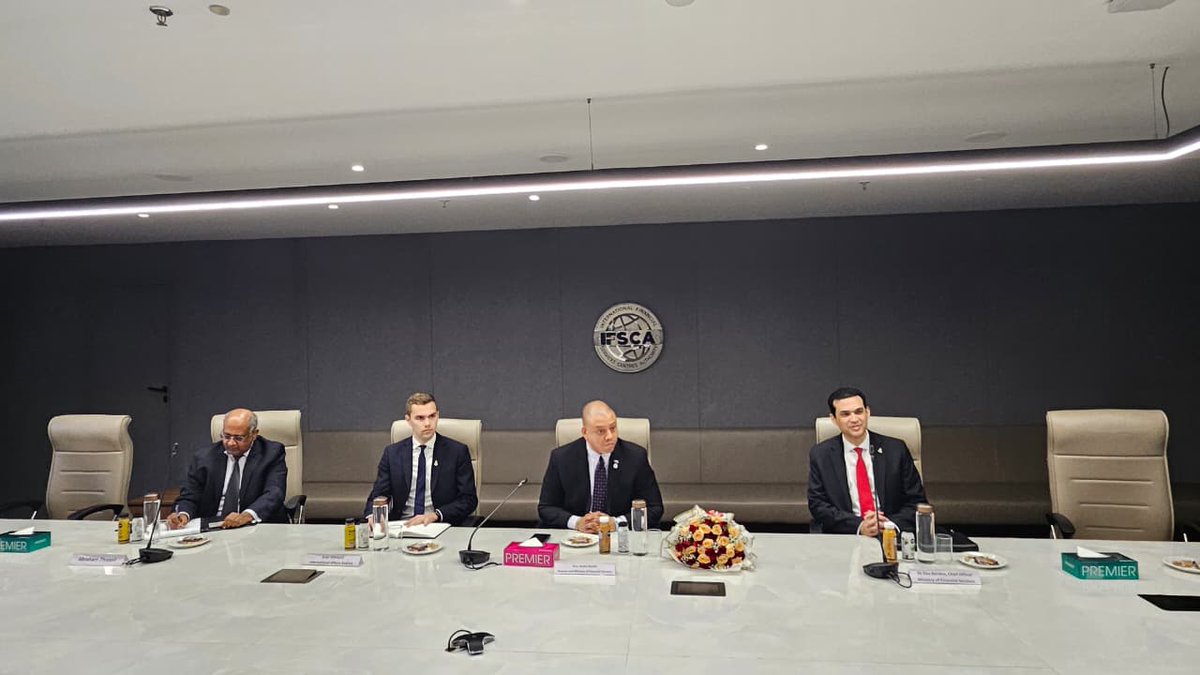 IFSCA_Official's tweet image. H.E. André Ebanks, Premier of the Cayman Islands, led a delegation to IFSCA today. Discussions revolved around establishing regulatory cooperation and sharing best practices in the FS ecosystem— a step toward global financial collaboration. 

#IFSCA #CaymanIslands #GlobalFinance