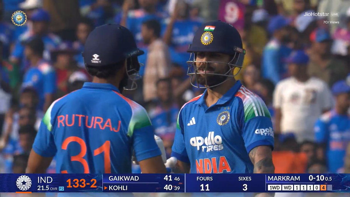 Similar strike rotation
Similar calculative risks
Similar running between the wickets

Ruturaj Gaikwad is making us feel like Virat Kohli is playing from striker and non striker as well.