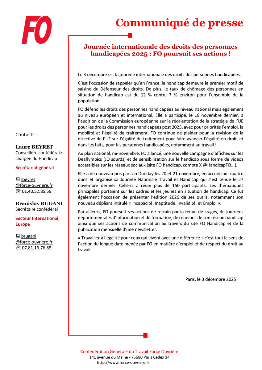 HandicapFO's tweet photo. Journée internationale des droits des personnes  handicapées 2025 : https://t.co/HGrqfv7WSJ https://t.co/fm1uAQsN8p