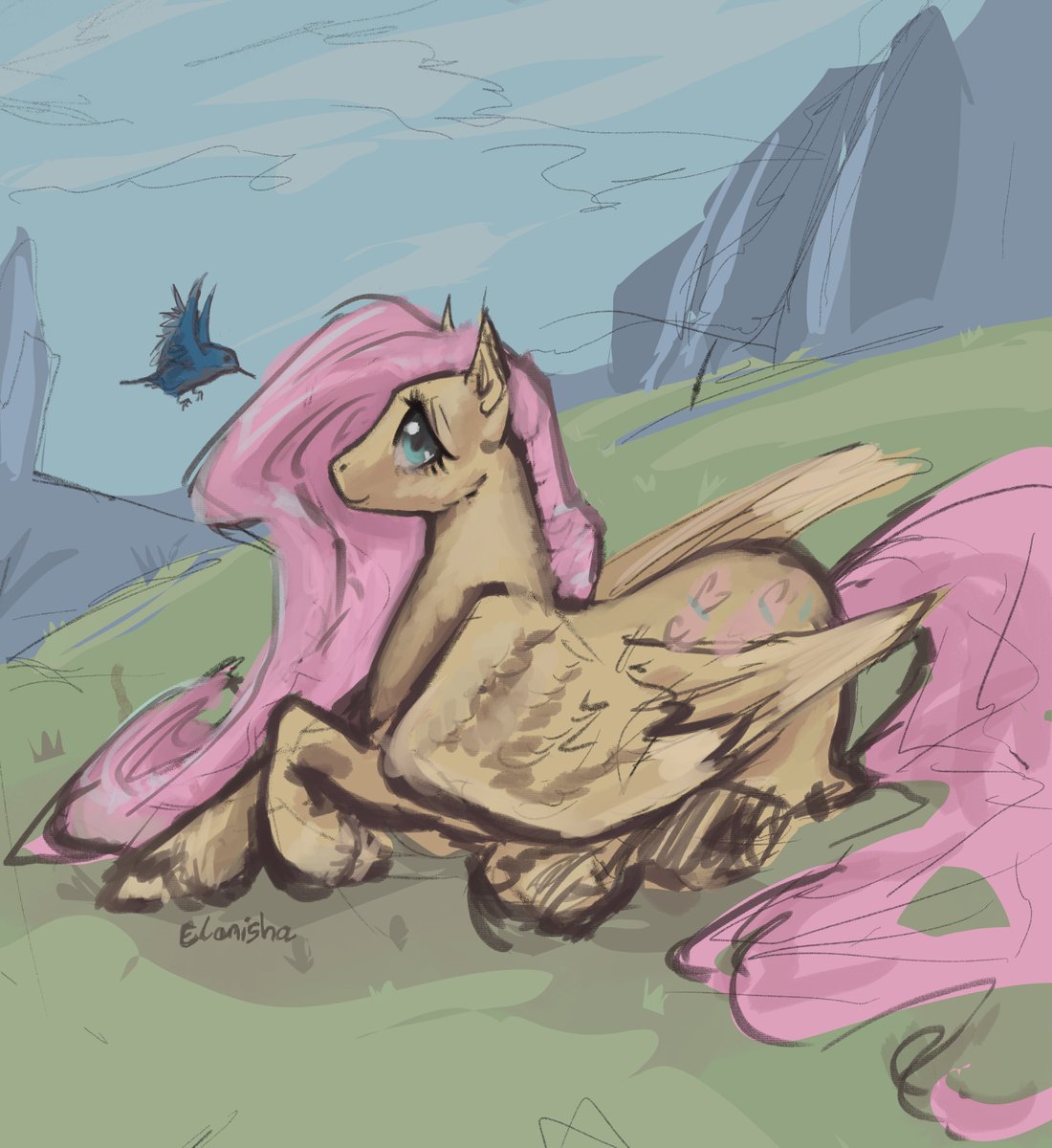 Elanisha7's tweet image. sometimes my body craves drawing mlp again
#Fluttershy