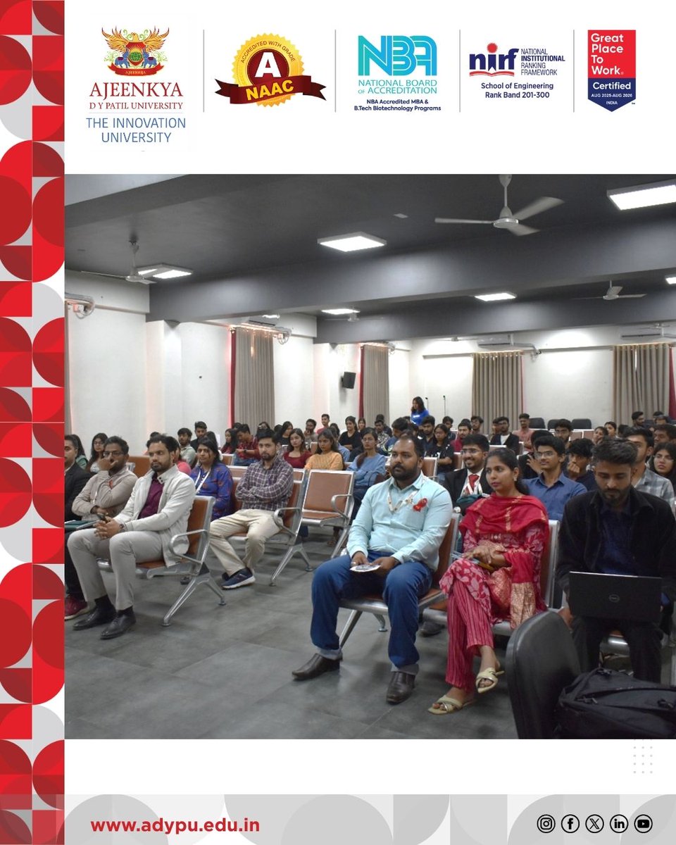 adypuniversity's tweet image. An insightful session at ADYPU on 1st Dec 2025 featured Dr. Momna Hejmandi from the University of Bath, who shared global perspectives on AI’s impact in science and healthcare. The talk aligned with SDG 3 &amp;amp; SDG 9. Grateful for her inspiring insights.
#GuestLecture #AIinScience