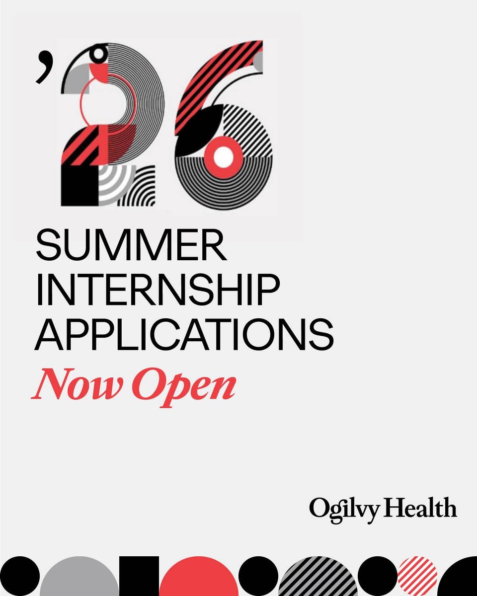 opportunitiesfy's tweet image. 🚀 Applications open!
Join Ogilvy’s 2026 Summer Internship in NYC &amp;amp; Chicago.
💼 Tracks: Creative  + Business roles
⏰ Deadline: Jan 5, 2026
👉 Apply: wp.me/p23f03-hIy

#OgilvyInternship #SummerInternship2026 #BorderlessCreativity