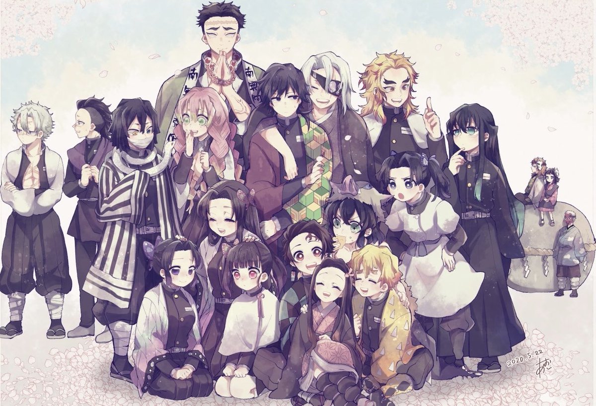 choco_usa97's tweet image. 最終話感謝に初めて描いた集合絵…懐かしい