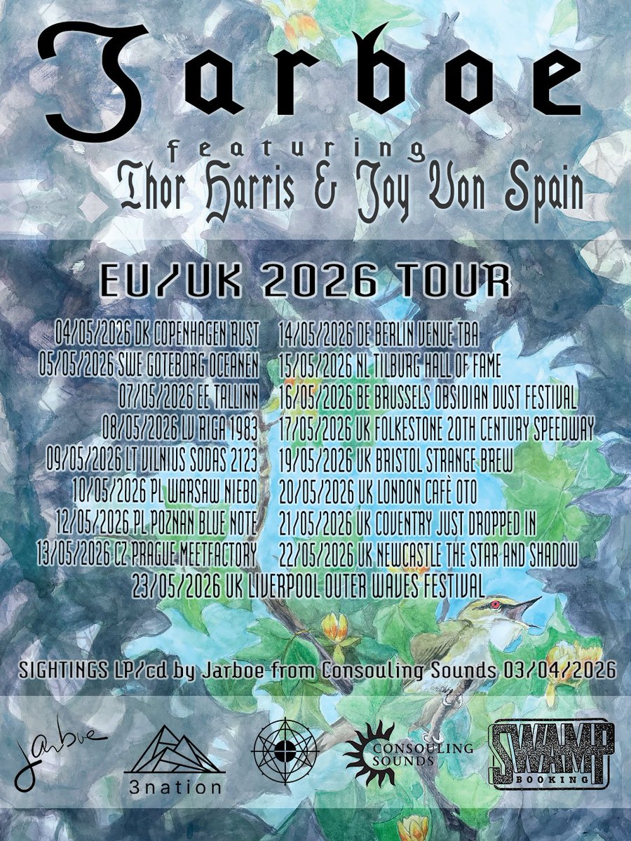 A UK tour by ex-SWANS' #Jarboe runs 17-23 May 2026.