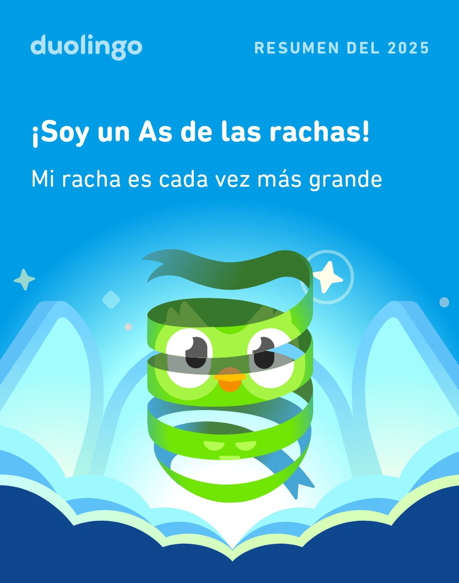 DevilDavidCorps's tweet photo. ¡Miren cuánto aprendí en Duolingo este 2025! ¿Qué tal ustedes? #Duolingo365 https://t.co/4mOmz09sRA