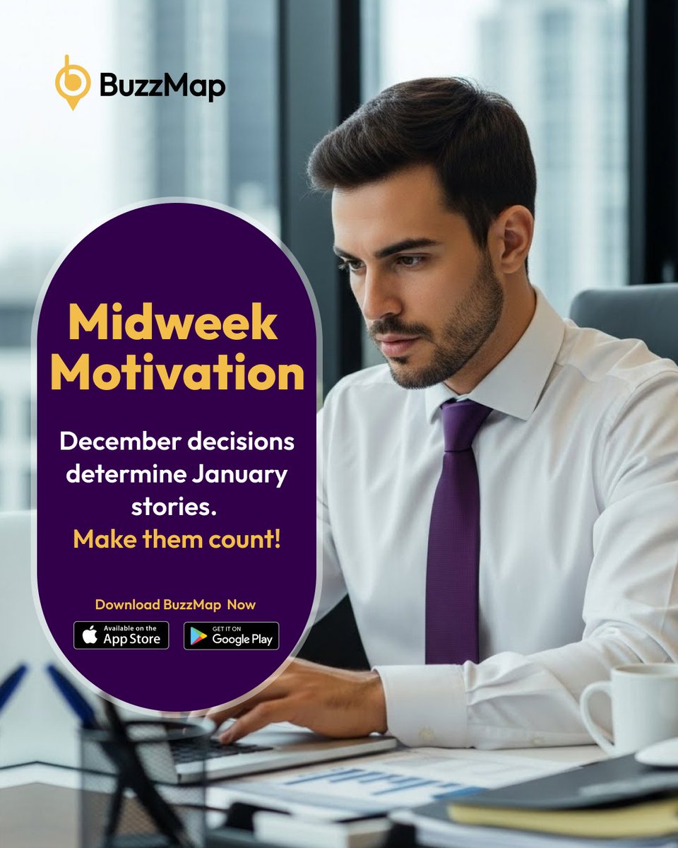 mybuzzmap's tweet image. Real talk: December decisions determines January stories. 🔥

What are you deciding TODAY? 
Going to more events 🏠
 Taking it easy 🎉 
Making every weekend count

Comment below! 👇

 #MidweekMotivation #December2025 #BuzzMap #MakeItCount #EventLife