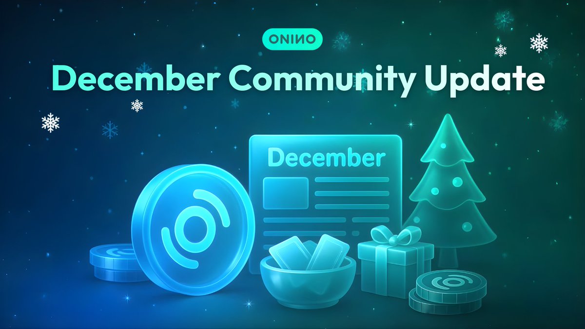 🎄 ONINO December Community Update

A quick recap of what happened this month:

• Strong events at Web Summit Lisbon and Slush Helsinki, with new partners, investors, and promising RWA conversations

• The ONINO Asset Financing Platform is live with three anonymized projects.