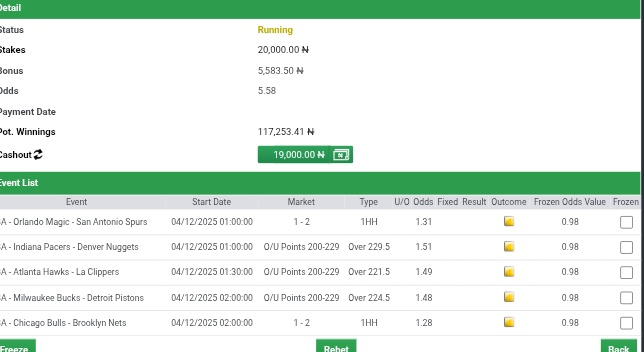 OgaNlaMedia's tweet image. Wednesday BOOM on #BET9JA
⬇️

⚪ 5 + Odds ⬇️
BOOKING CODE ➡️  3RF77R6

⚪ 50 + Odds ⬇️
BOOKING CODE ➡️  3RDS2RX

⚪ 100 + Odds ⬇️
BOOKING CODE ➡️  3RF6KCG

May our ticket be GREEN 💚. Bet here &amp;gt;&amp;gt;&amp;gt; Bet9ja.com. 

#Bet9jaCode