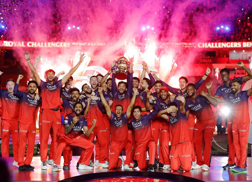 🏆 RELIVED: RCB's IPL 2025 Triumph (June 3, 2025)

Virat Kohli's Unforgettable Feelings :
No player's reaction was more powerful or symbolic than Virat Kohli's. He has given his entire career to the franchise, and the moment was overwhelmingly emotional for him.

The Tears: As