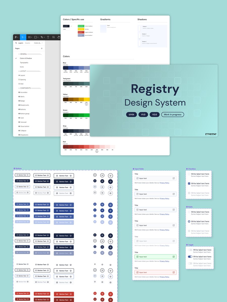 elia_design's tweet image. 🌱 My first major project in SaaS product design: Registry for Rainbow (ex Riverse).
From user research to final UI, I owned the full design process and built a flexible Design System.

🔗 Full case study -&amp;gt; eliasaltarello.it/work/product/r…

#uiux #productdesign #designsystem