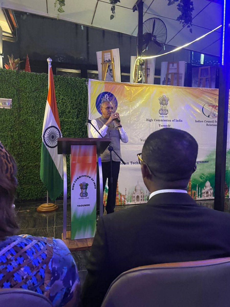 welimoks's tweet photo. I joined India in Cameroon for 𝐈𝐓𝐄𝐂 𝐃𝐀𝐘 𝟐𝟎𝟐𝟓
Thank you H.E Vijay Khanduja High Commissioner of India to Cameroon for accentuating the programme’s role in sharing India’s development experience, technical expertise, and skills through capacity-building scholarships. https://t.co/0BifcFMYAf