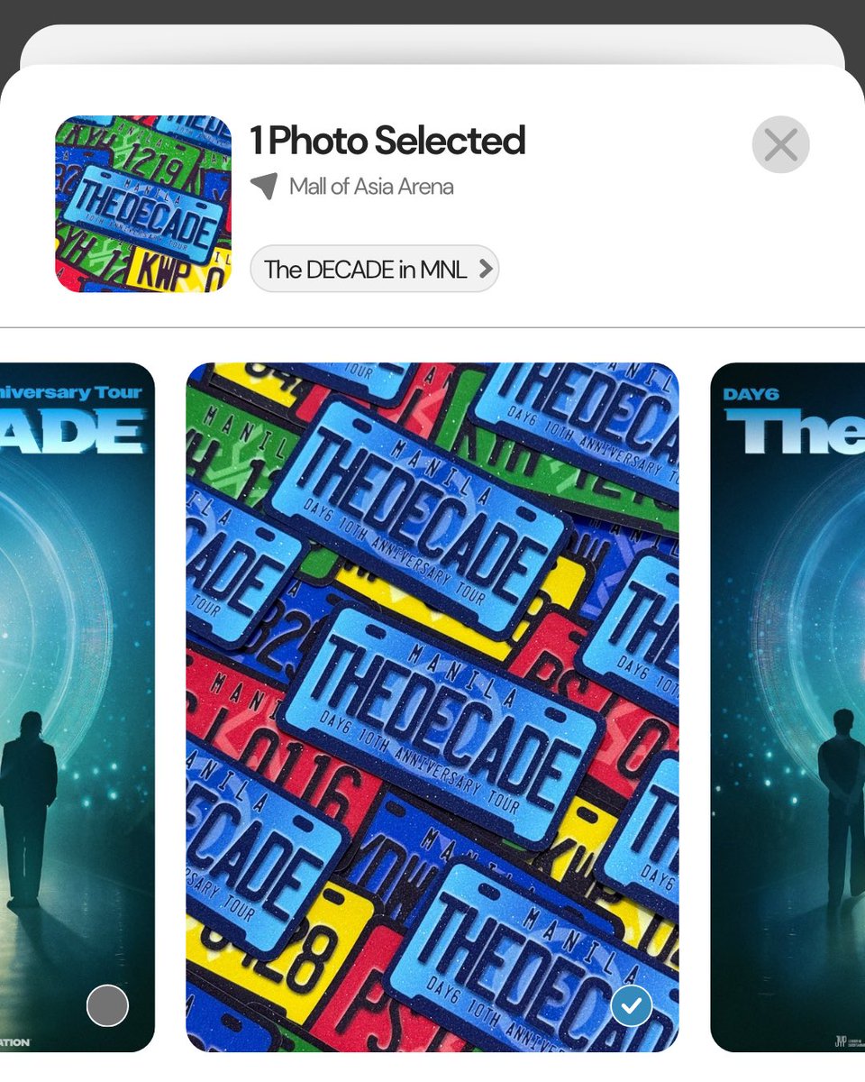 frvrday6's tweet photo. The DECADE in Manila freebie by @frvrday6 

✨ License Plate inspired Magnets &amp; Stickers ✨

🍀 1 the decade magnet &amp; 1 member sticker
🍀 limited qty
🍀 will give these out randomly 

See you, mydays!! 🫶🏻🫶🏻

#The_DECADE_MANILA
#DAY6inManila 
#DAY6_10th_Anniversary_Tour https://t.co/JR5HnutjYc