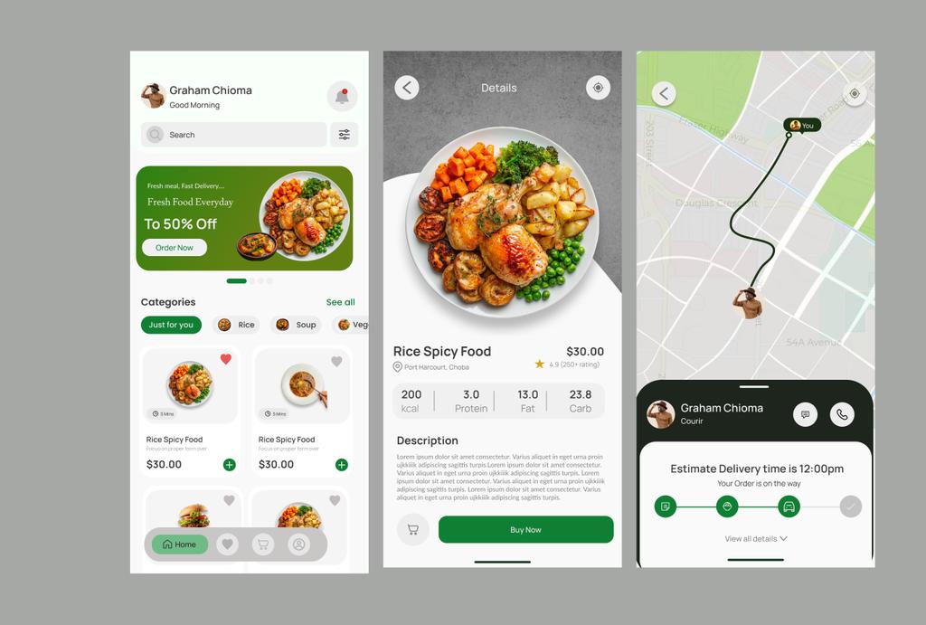 ChiomaGraham's tweet photo. Food Delivery App UI 🍔

Your UI attracts, your UX keeps.

From mouth-watering visuals to smooth navigation, this design answers key user questions like:  
– Can I find meals fast?  
– Is ordering easy?  
– Is it stress-free?

Design that looks good and feels good = win.

#UIUX https://t.co/tENmzrhcNZ