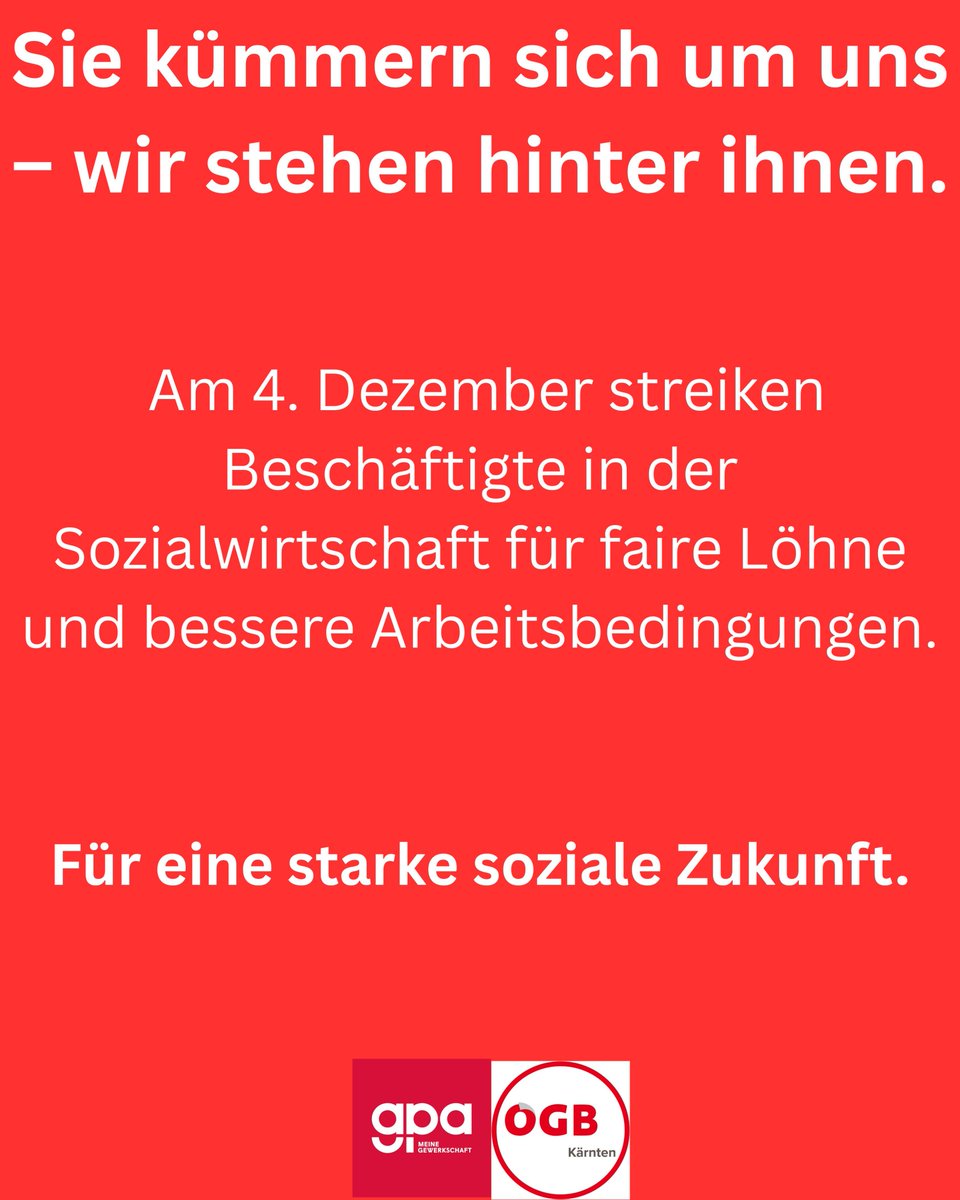 RaunigMichael's tweet photo. ‼️ Streiks ‼️
In Kindergärten, Betreuungseinrichtungen, Pflege &amp; Sozialdiensten leisten Menschen täglich unverzichtbare Arbeit – viele stoßen seit Jahren an ihre Grenzen.
Gute Betreuung &amp; Pflege braucht faire Bezahlung und bessere Arbeitsbedingungen.
@GewerkschaftGPA @oegb_at https://t.co/juZDKESlB5