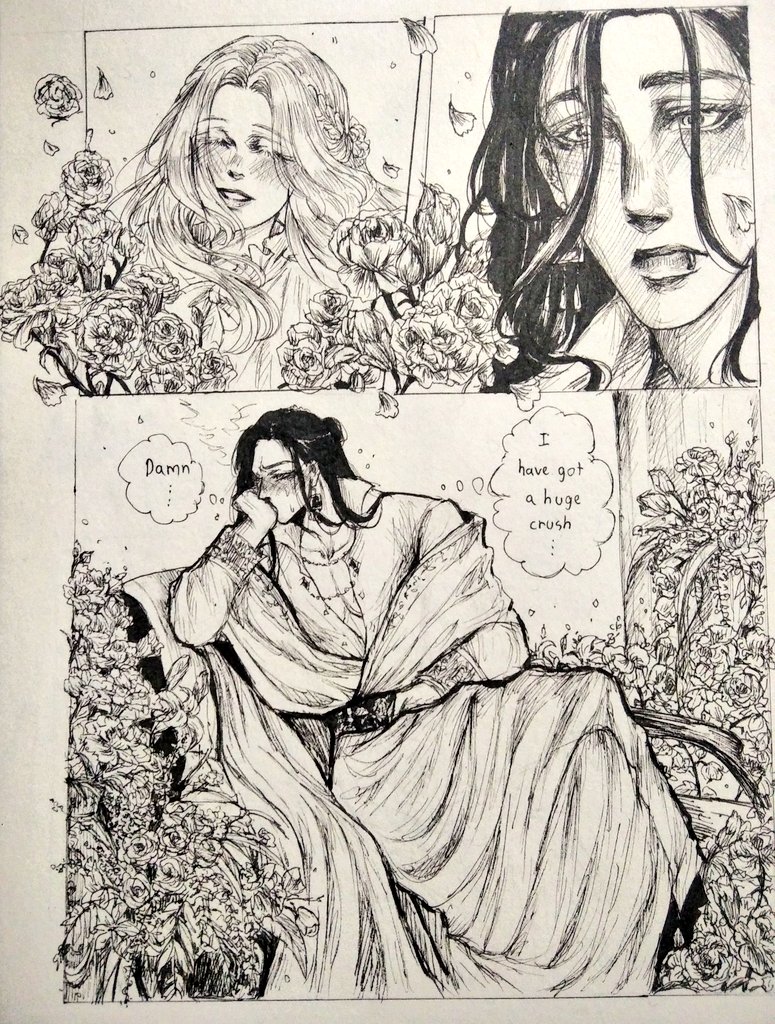 plathu_plathu's tweet image. ไม่เอไอ เพราะวาดมือลงกระดาษล้วนๆ😔💐✨🩷