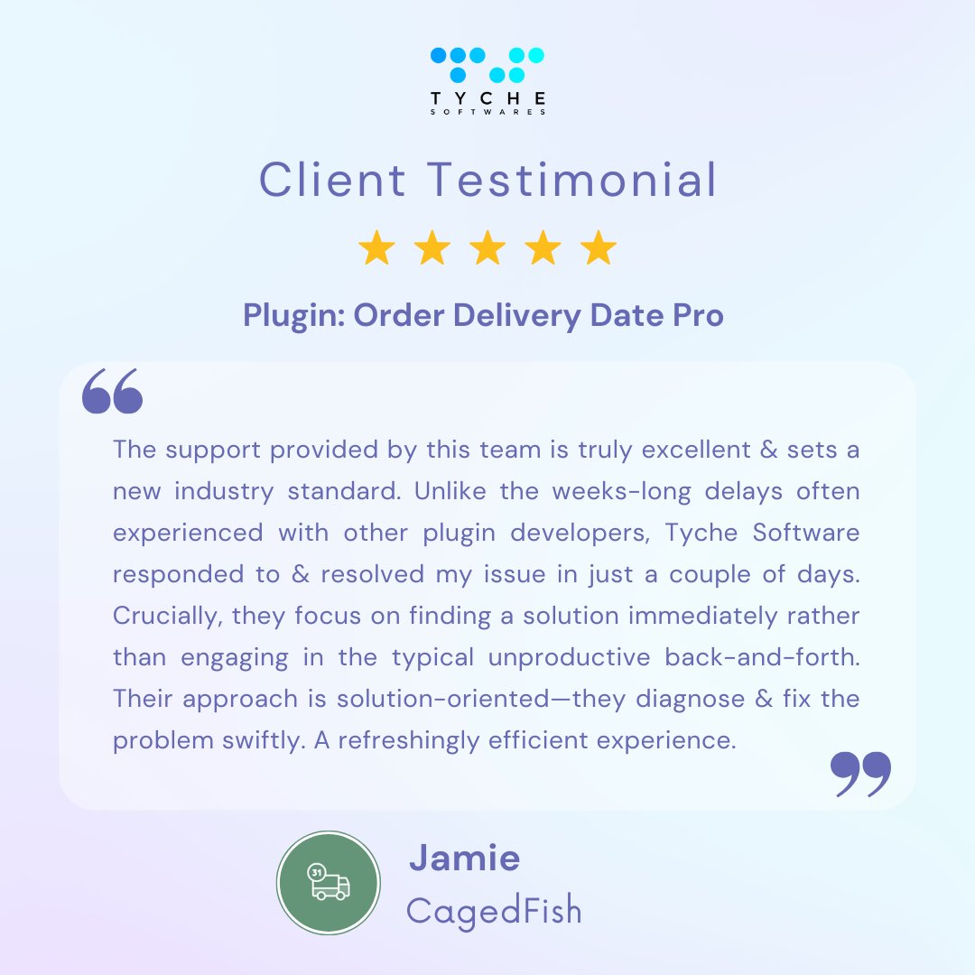 tychesoftwares's tweet image. #TestimonialWednesday

Fast responses, real fixes, zero runaround - this is the kind of support we provide to every #WooCommerce store owner for our plugins.

👉 Explore the plugin: 
tychesoftwares.com/products/wooco…