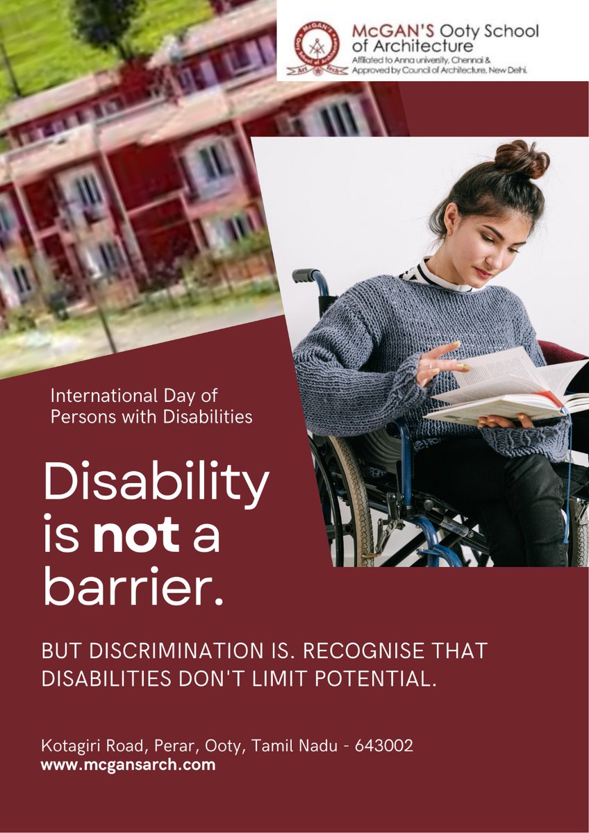 mcgansarch's tweet photo. On the International Day of Persons with Disabilities, we recognize ability, dignity, and the right to full participation for all.🕊✨️
.
.
#Mcgansootyschoolofarchitecture 
#lifeatmcgans 
#dreamcollegeinarchitecture 
#disabilitiespersonday https://t.co/8EPwhVGnu2