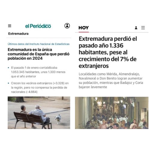 Dos años y medio de Guardiola prometiendo atraer población a Extremadura… y terminamos siendo la única región que la pierde. 

No es mala suerte: es fracaso de gestión. Cuando el marketing sustituye a las políticas, los datos pasan factura. 

El 21D tenemos una oportunidad para