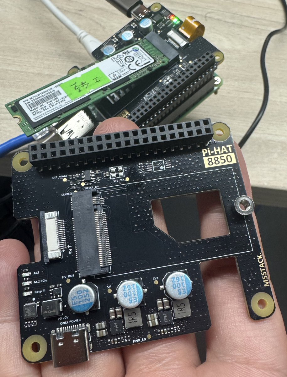 M5Stack's tweet image. PiHAT for LLM8850