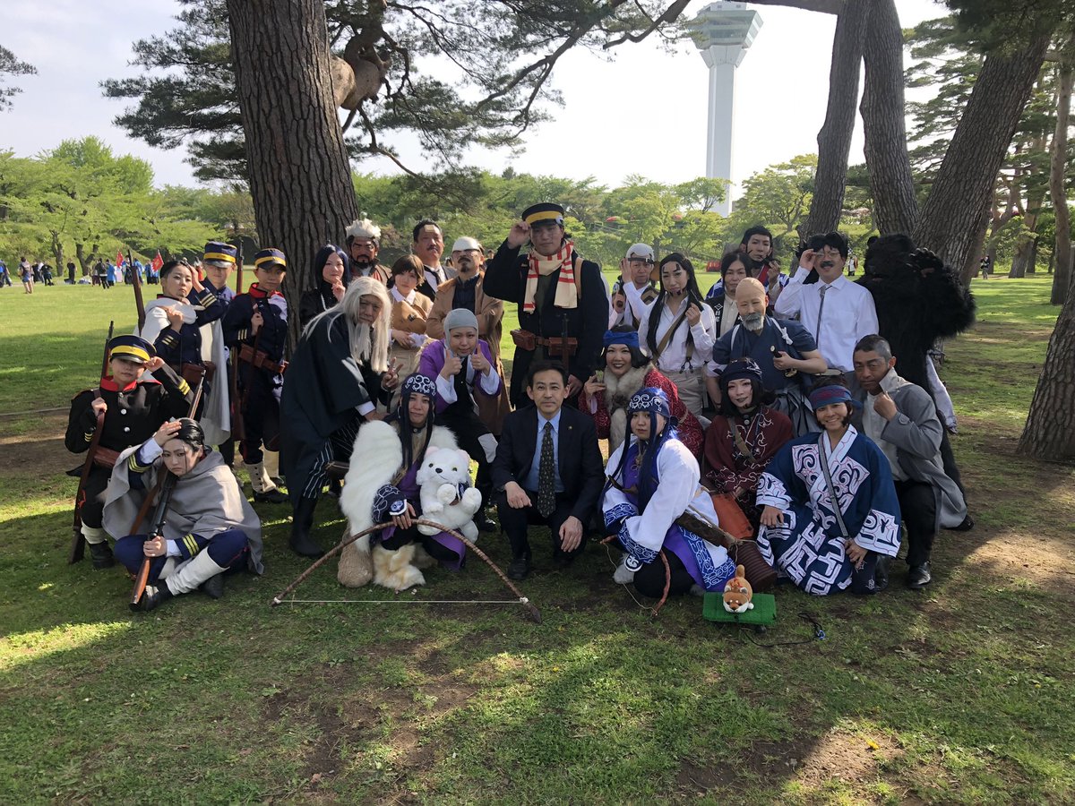 oizumi_jun's tweet image. TVアニメ『#ゴールデンカムイ』最終章
1月5日より毎週月曜、放送開始ッ‼︎（写真は昨年の箱館五稜郭祭）