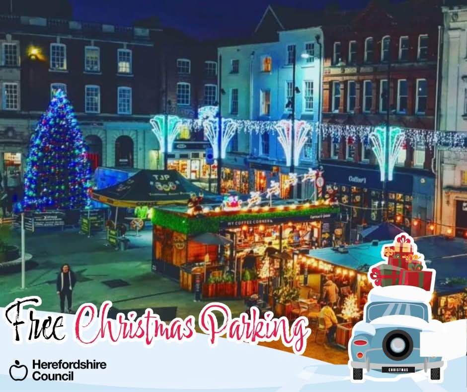 Free parking from 4pm on Wednesday 3rd (today), Wednesday 10th and Wednesday 17th December, and will apply in all council car parks and on-street pay and display bays.