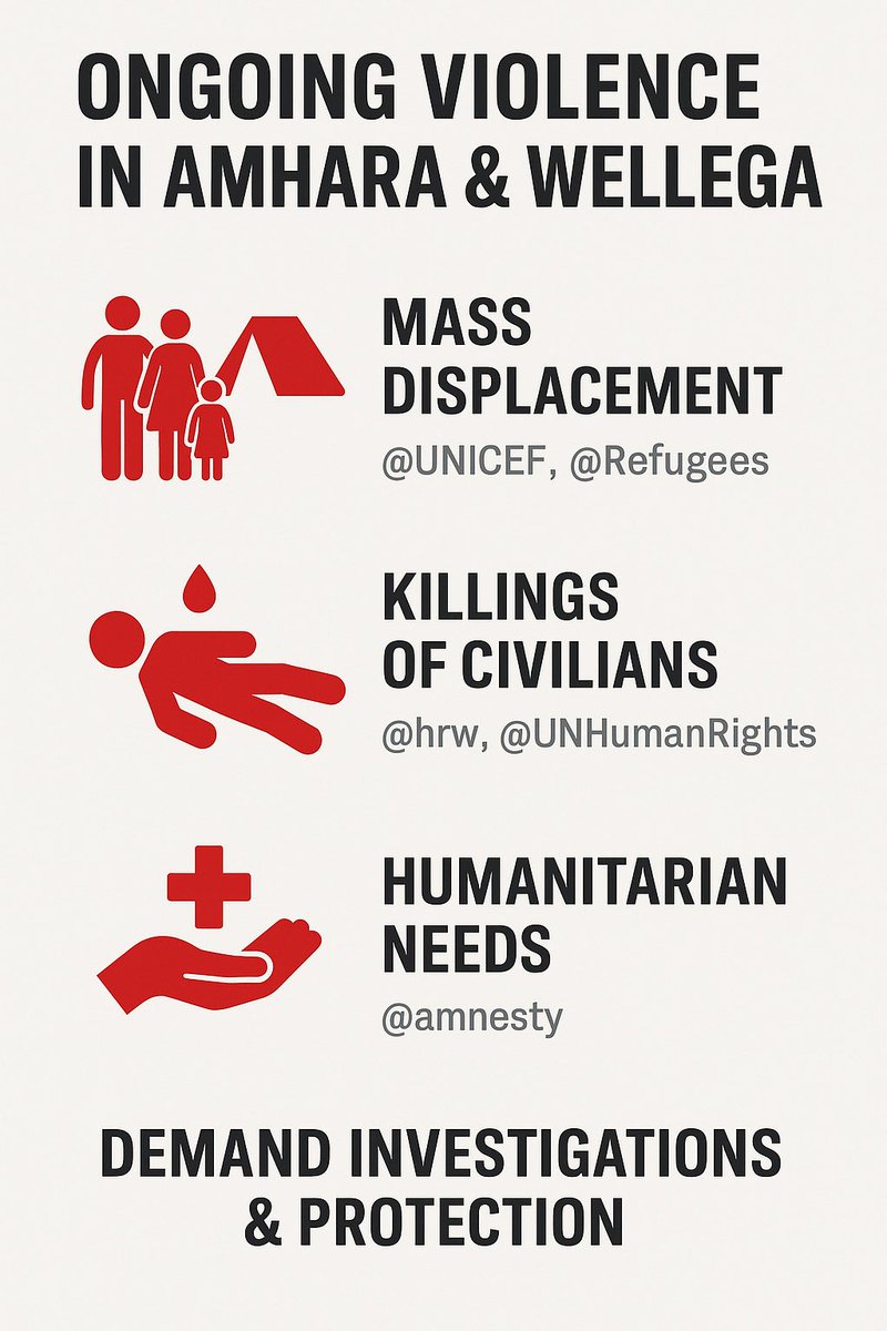 ShananMaki's tweet image. Amhara have suffered for decades while the world stayed quiet killings, expulsions, villages burned, women violated.
Today’s crisis is not new.
Ignoring Amhara once brought us here.
Don’t ignore us twice.
#JusticeForAmhara #HumanRights #UNSC #ProtectCivilians