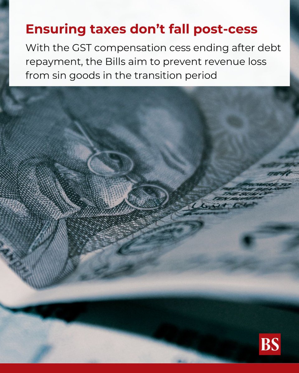 bsindia's tweet photo. #BSEditorial | Things could become difficult if GST collection drops in the coming months. Further rate adjustments may be necessary to safeguard revenue over the medium to long run.
#GSTRevamp #GSTCollections #Editorial
https://t.co/0wonIAY7ym https://t.co/47PFbSRXvA