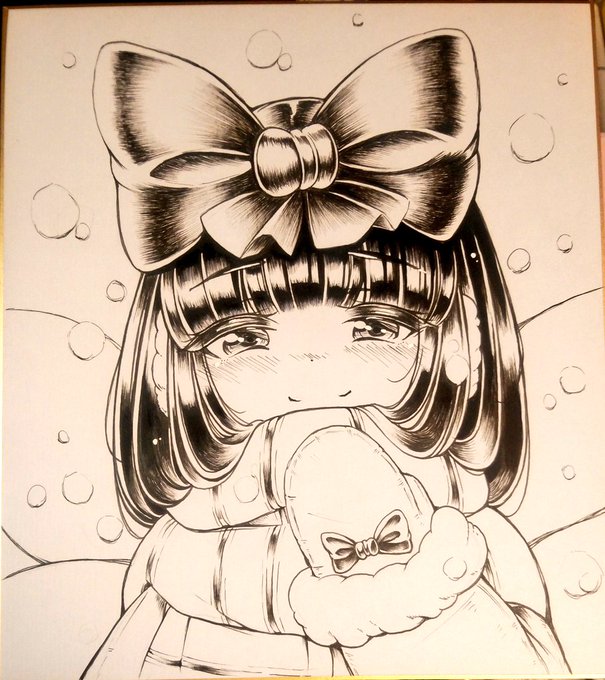 寒いですね。暖かい格好したモノクロスターちゃんです。抱っこしたらもこもこ暖かそう。湯たんぽがわりにお布団へ入れてあげムホホ…おおっと…?