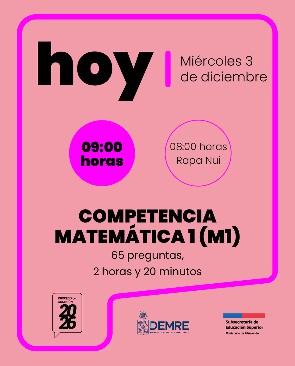 DEMRE - U. de Chile tweet media