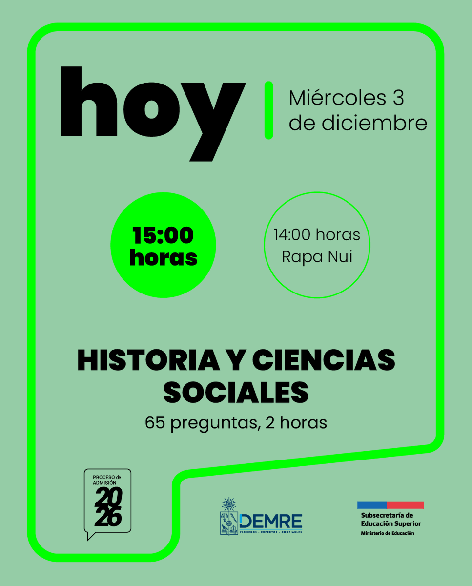 DEMRE - U. de Chile tweet media