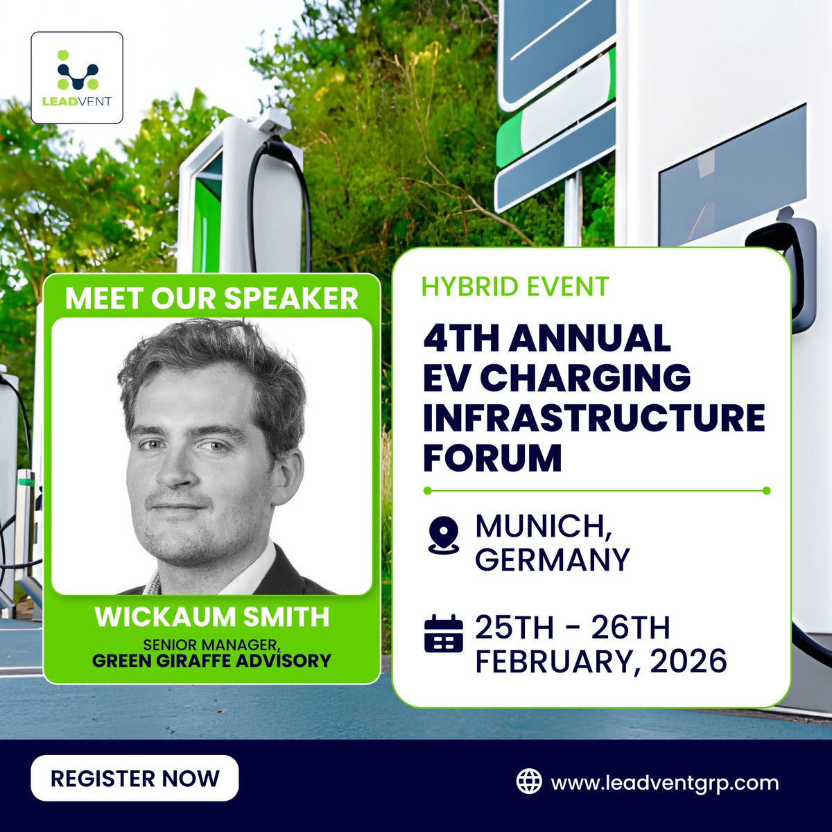 leadvent's tweet image. MEET OUR SPEAKER!!

Wickaum Smith, Senior Manager at Green Giraffe Advisory will be speaking in the 4th Annual EV Charging Infrastructure Forum

-bit.ly/4owmtEa

#EVCharging #EVInfrastructure #eMobility #ElectricVehicles #ChargingStations #FastCharging #DCFC #ACCharging