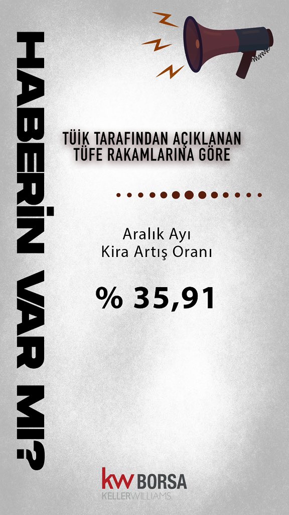 Haberin var mı? 📢
TÜİK verilerine göre Aralık ayı kira artış oranı %35,91.
Piyasalardaki değişimi yakından takip edin!