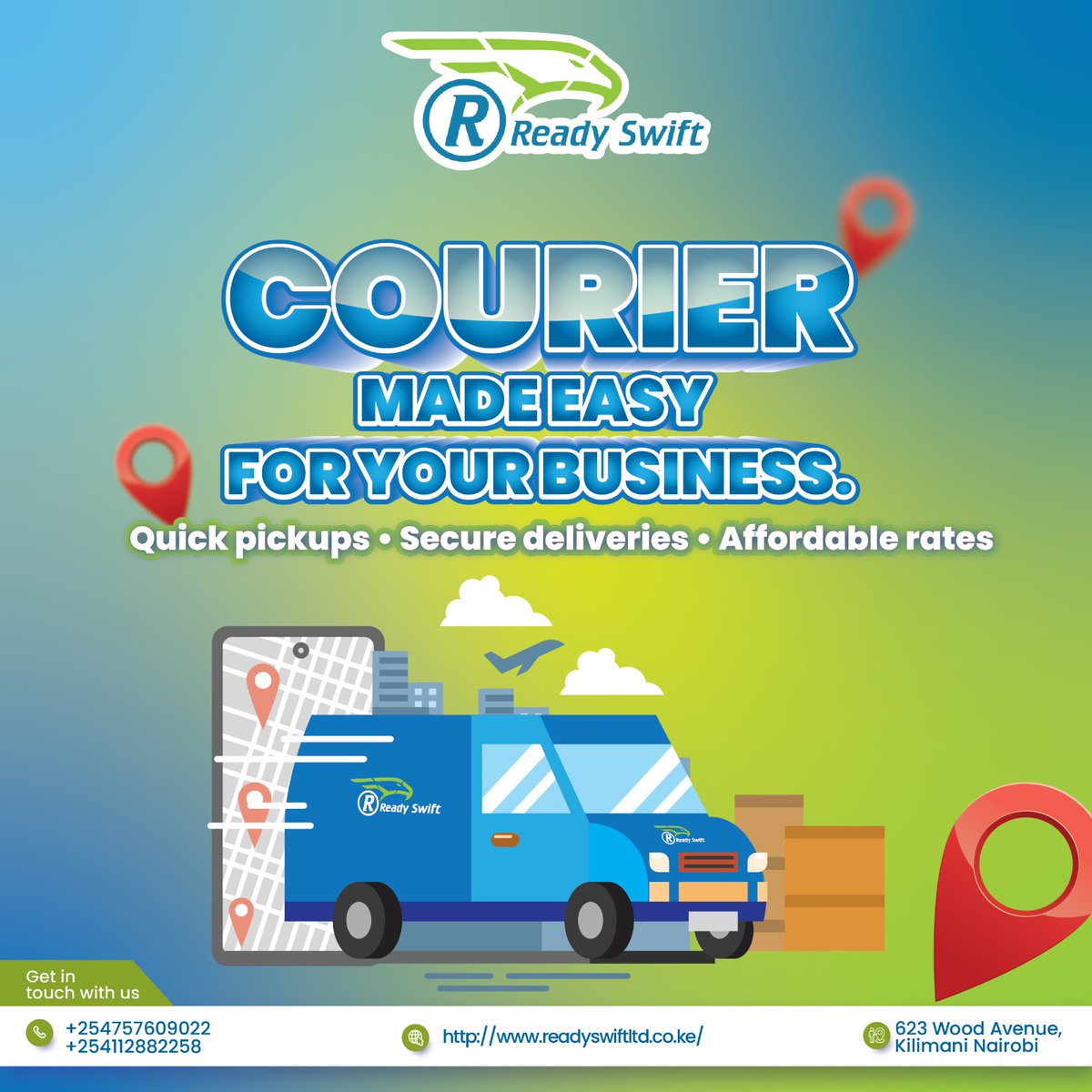 Your business deserves reliable delivery support.
We keep things moving fast and safely. 🚚

#KenyaLogistics #CourierKe #ReadySwift