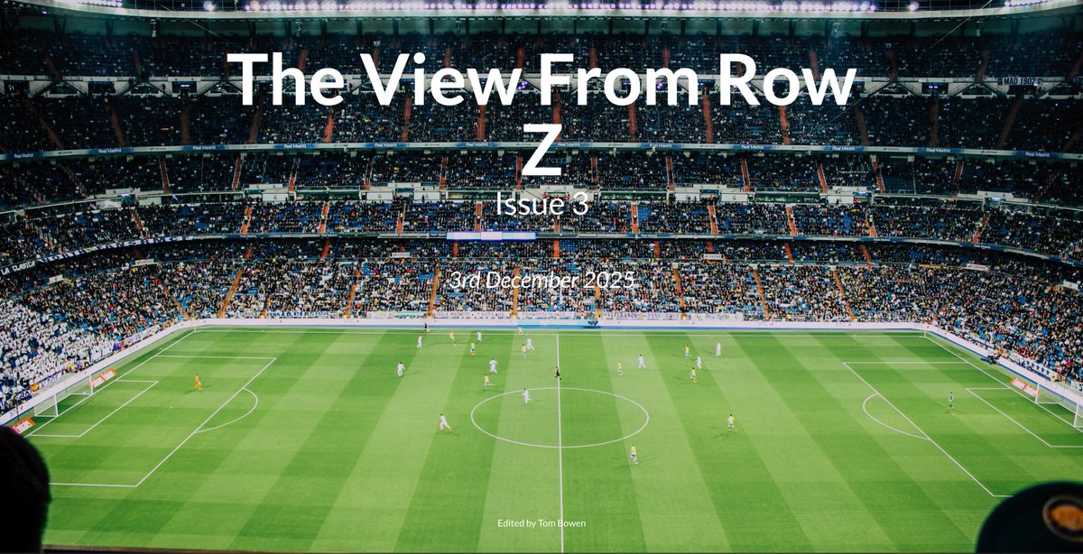 RowZMag's tweet photo. 🚨 NEW: A brand new issue of The View From Row Z!    

Includes: The latest about the FIFA World Cup, the ongoing crisis at two different EFL clubs, and more!

Click the link below to read in full, completely free!
https://t.co/yMiORwEXKd https://t.co/04wrEOvr7u