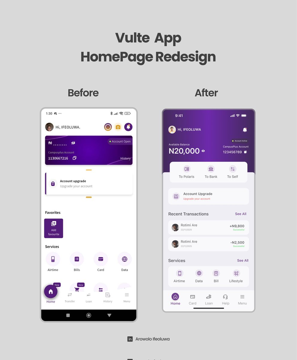 Momotheebae's tweet photo. I’ve been exploring a cleaner and more intentional redesign of the Vulte App homepage.

Focused on:
• Better hierarchy
• Faster access to key actions
• More breathing space
• A more modern visual feel

Did I do well?

#uiuxdesign #appredesign #uidesign #uxdeisgn https://t.co/So8fVqzPNJ