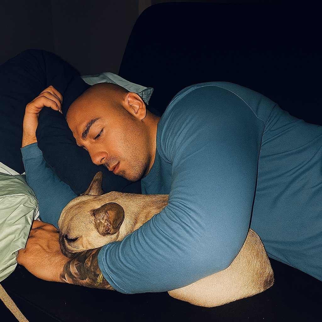 Good morning everyone. Time to get up and start the day—or at least try. I’ve been on bed rest the past few days, with Dro by my side the whole time, only getting up for quick breaks. Today will be a slow one, but I’ve had enough of lying around. Hope you all have a great day.