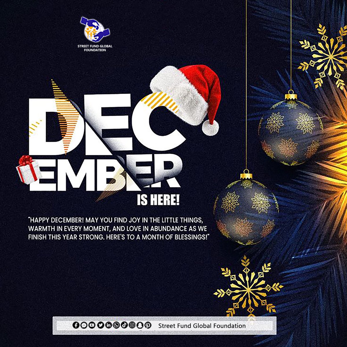 Wishing you a happy new month from Street Fund Global. 
#StreetFundGlobal