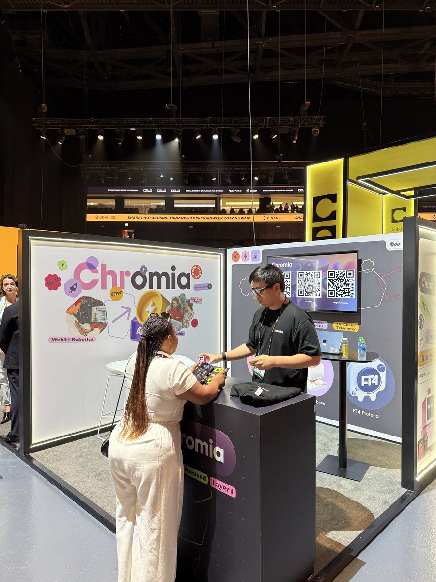 Catch <a href="/superoo7/">superoo7</a> and I at <a href="/binance/">Binance</a> Blockchain Week. 

We are giving our free <a href="/Chromia/">Chromia | Power to the Public</a> branded t-shirts, socks and Chrombots!