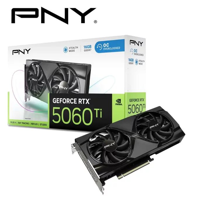 PNY ピーエヌワイ PNY GeFORCE RTX 5060 Ti 16GB Overclocked Dualfan