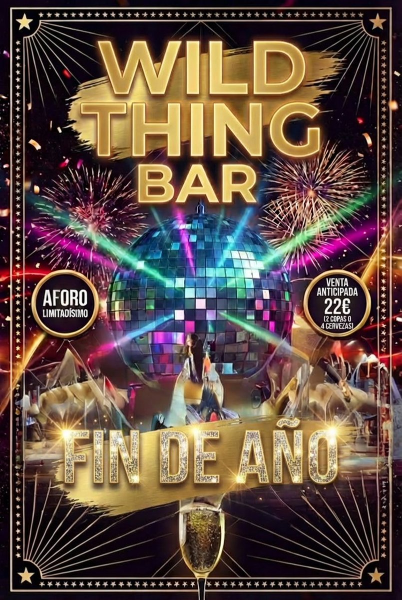 Si quieres pasar la nochevieja más divertida y salvaje de Madrid , disfrutaras , bailaras hasta la madrugada , con música desde  Beatles hasta Oasis , ,La E:L:O , ABBA  con el mejor ambiente  , aforo muy limitado , las entradas se terminan enseguida entradium.com/events/fin-de-…
