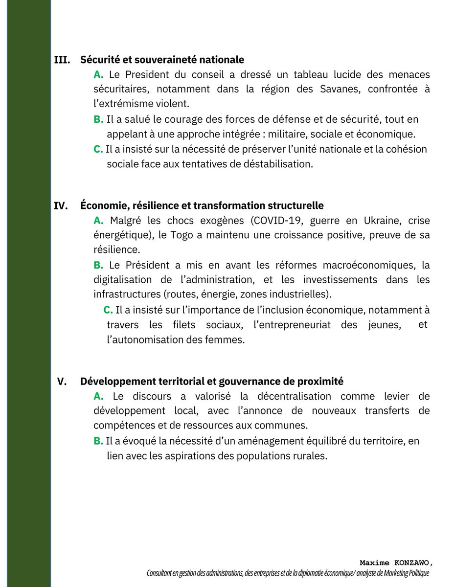 MKonzawo's tweet image. Résumé du discours de SEM Faure GNASSINGBÉ devant le Parlement Togolais. 
#Discours #PCM