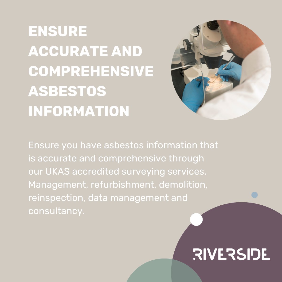Ensure you have accurate and comprehensive asbestos information through our UKAS accredited asbestos services. Get in touch if you need assistance.#AsbestosSurveying #AsbestosManagement hubs.la/Q03GshWg0