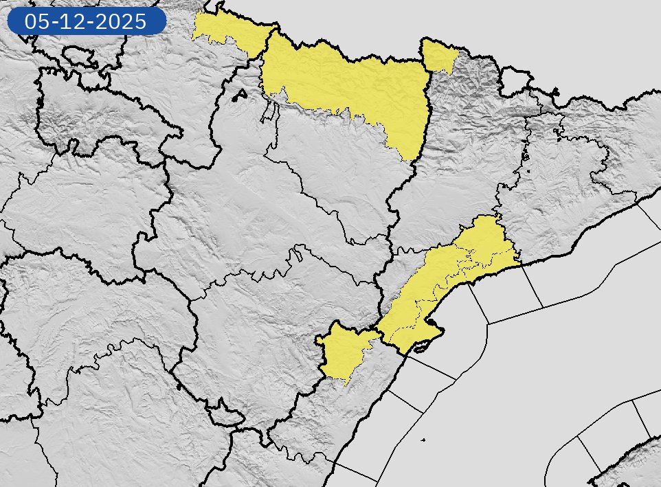 03/12 11:30 AVISOS PASADO MAÑANA | Aragón: nevadas. Nivel máximo de aviso: amarillo.
Actualizaciones en aemet.es/es/eltiempo/pr…