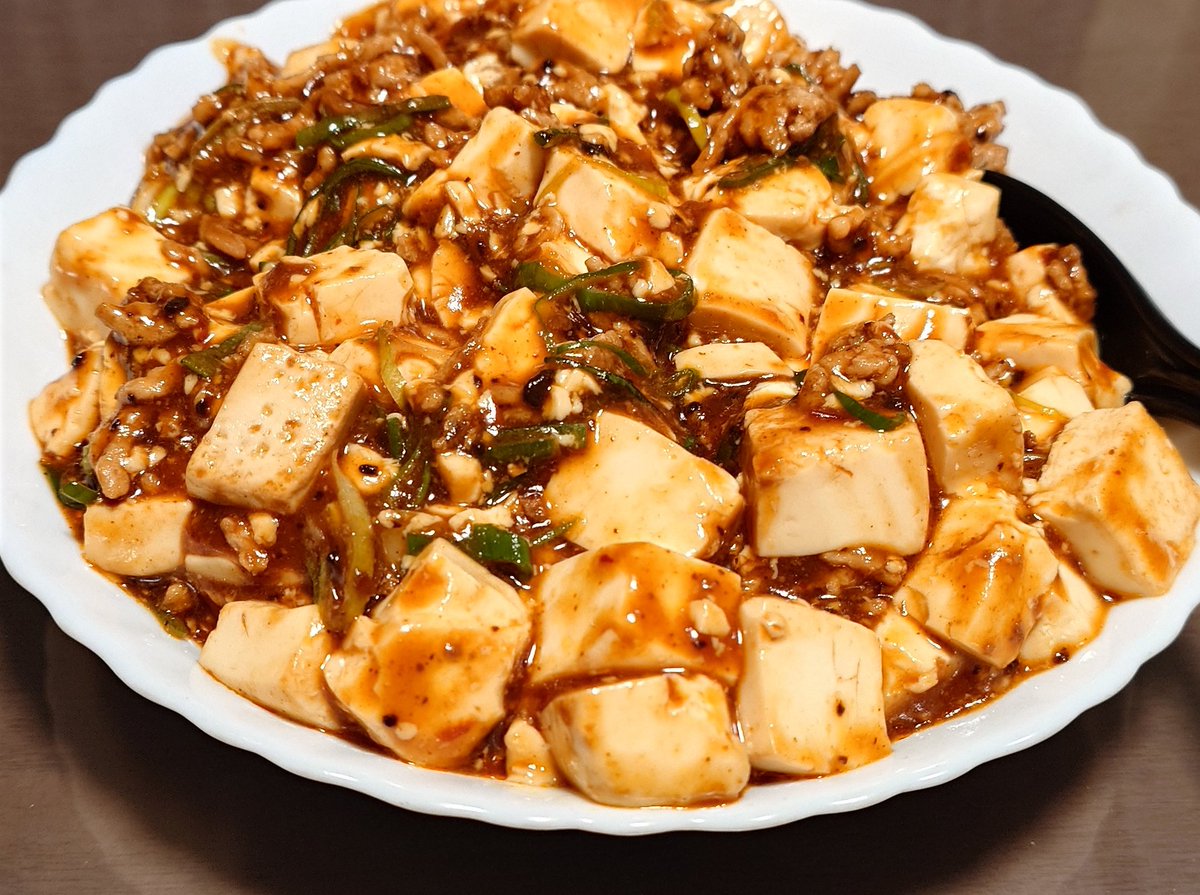 久しぶりの麻婆豆腐！！ただし辛いのが苦手な私は食べれない😂