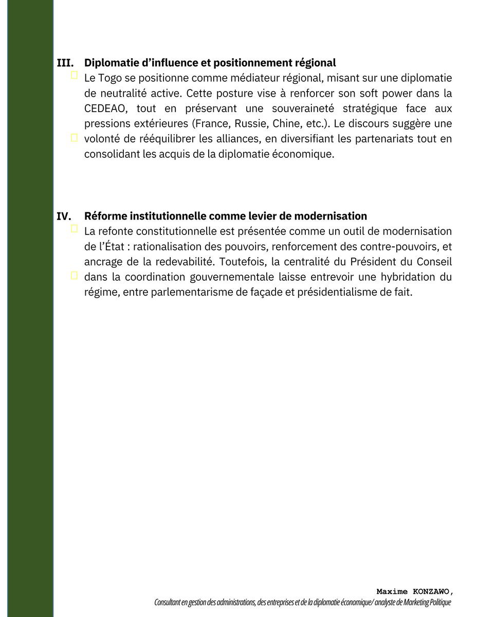 MKonzawo's tweet image. Mon Analyse au niveau stratégie. 
#Discours #PCM #Analysestrategique