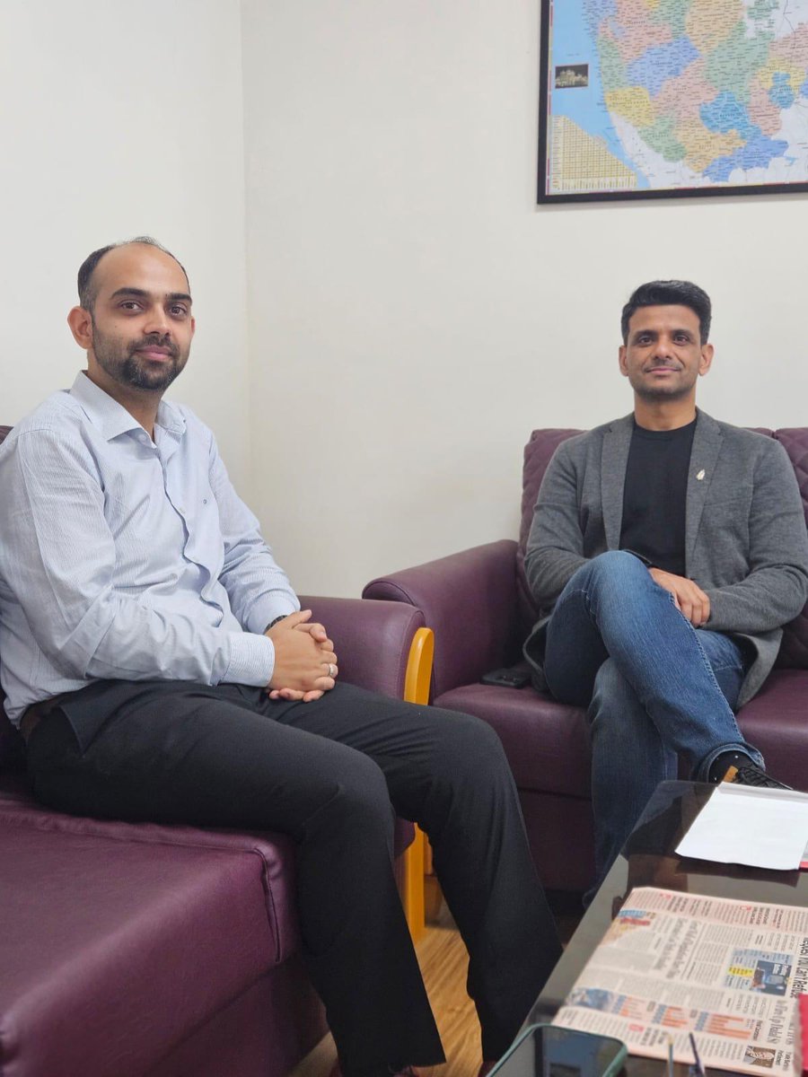 PoEBengaluru's tweet photo. Hon'ble Group Captain &amp; Astronaut Sh. Shubhanshu Shukla visited the PoE, Bengaluru office along with Controller NESAC, ISRO Sh. Avaneesh Shukla. Apprised him about the working of PoE Office, MEA. Discussed for future collaboration for promoting safe and legal migration. https://t.co/itYYY6cKH8