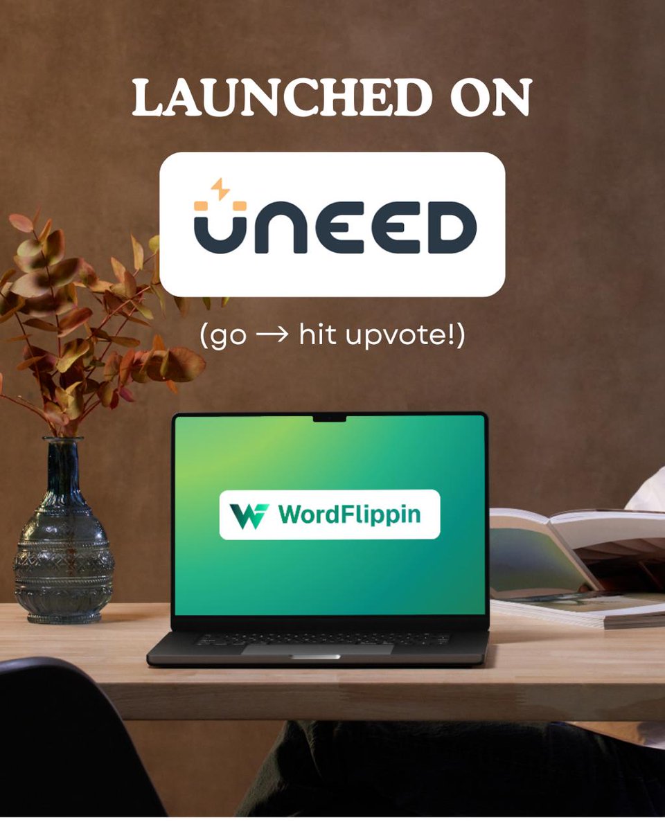 WordFlippin's tweet photo. @WordFlippin launched on uneed
#wordflippin #uneedlists https://t.co/8b5M9M2Ggu