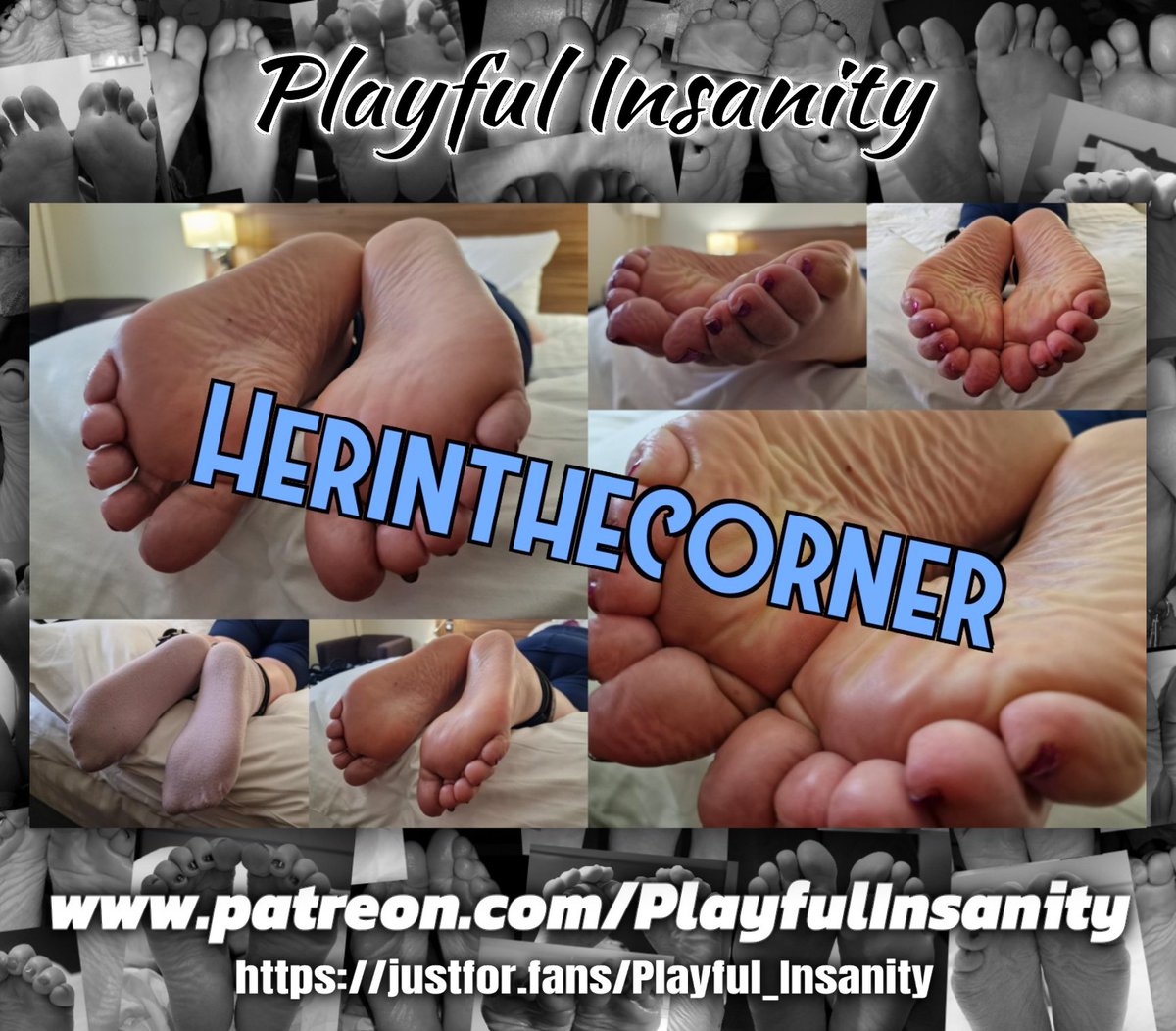 So here we have Herinthecorner relaxing on the bed with her feet hanging over the edge...
Just waiting for someone to pounce oh her and give them some attention.
Well how could I resist? 

patreon.com/PlayfulInsanity 

#tickling #Feet