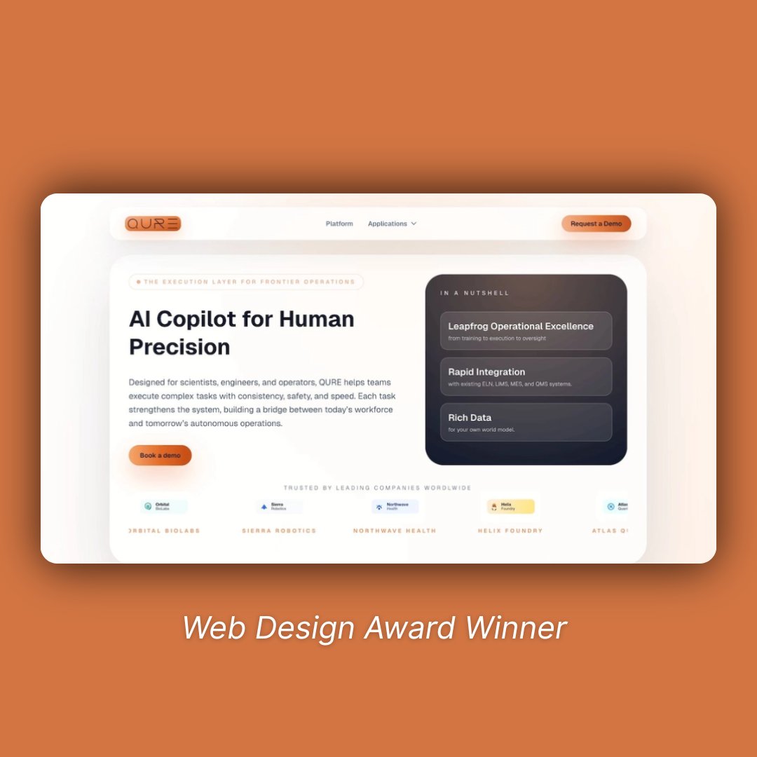 webdesignaward's tweet image. 🏆 We’re Excited to Announce the Winners of the Web Design Awards! 🏆

Congratulations to &apos;Qure XR&apos; for winning the prestigious Web Design Awards! 

👉 Tap the link in bio or visit:
webdesignawards.io/nominees/qure-…

#WebDesignAwards #UXDesign #WebDesign #AwardWinner