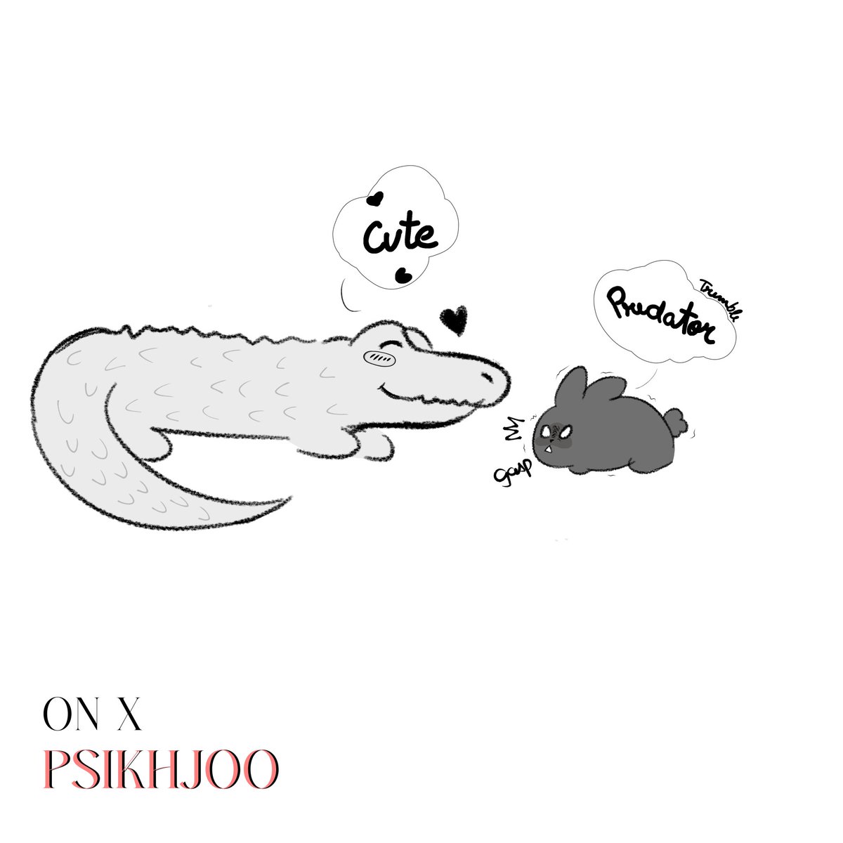 Taekjoo Rabbit Zhenya 🐊 : *grin* cute~ Taekjoo🐇 : *gasp* predator! Bunny kwan's first ...